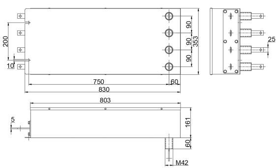 三相四线制电源滤波器